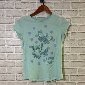 4/$20 George Light Green Cotton Tee, life is sweet extra large size 14 to 16
